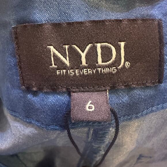 Women's Blue Flared Pants - Picture 2 of 9